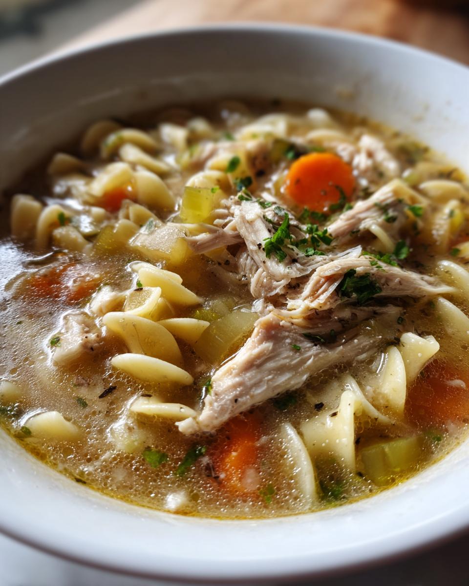 Chicken noodle soup - detail 1