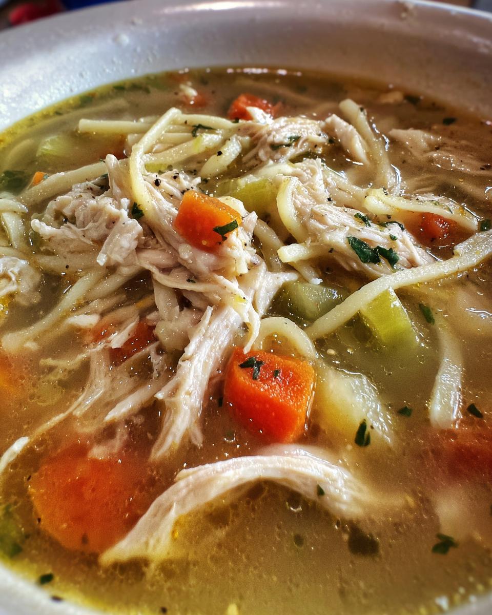 Chicken noodle soup - detail 2