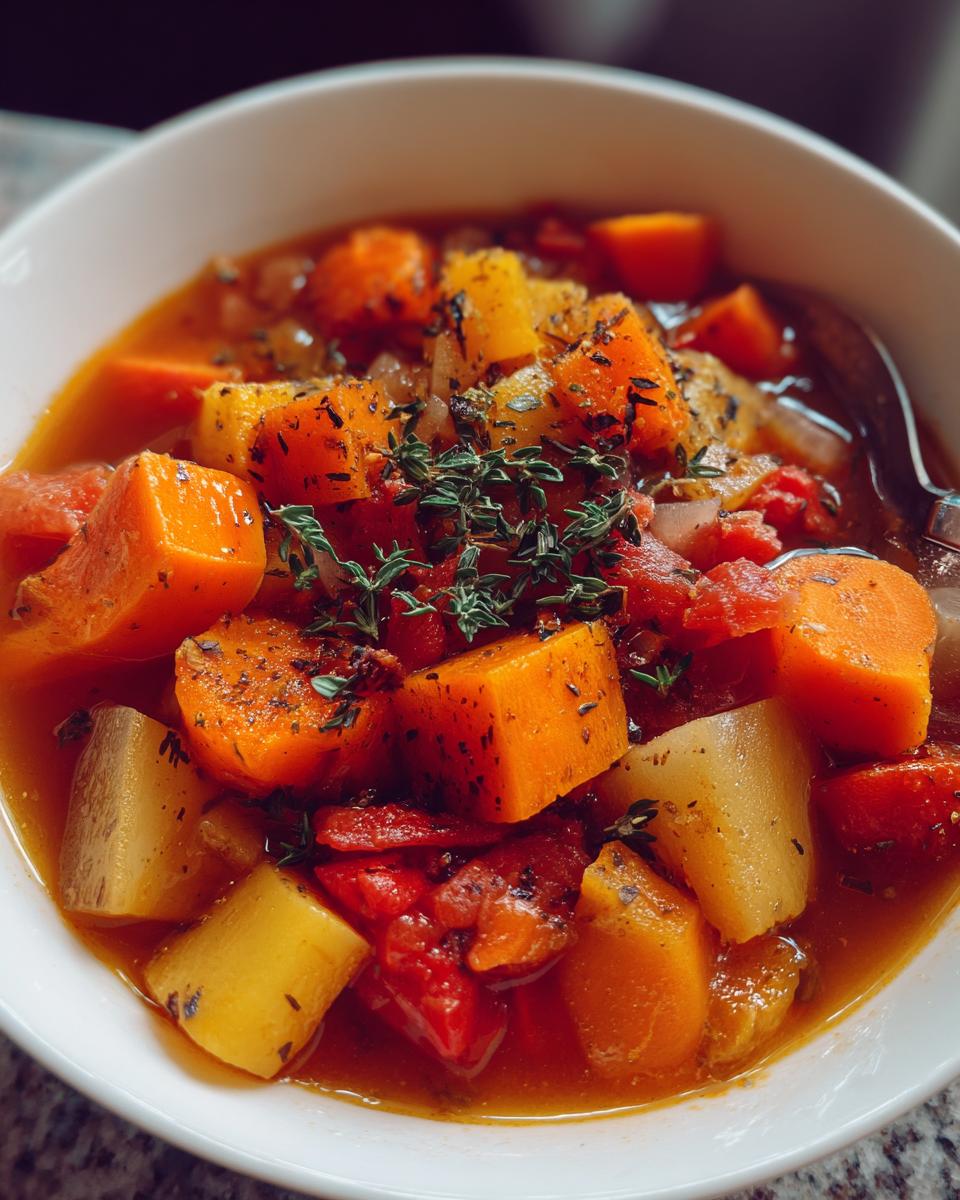 autumn vegetable soup - detail 1