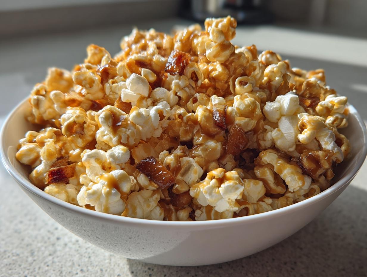Unbelievably Delicious Caramel Apple Popcorn in 6 Steps