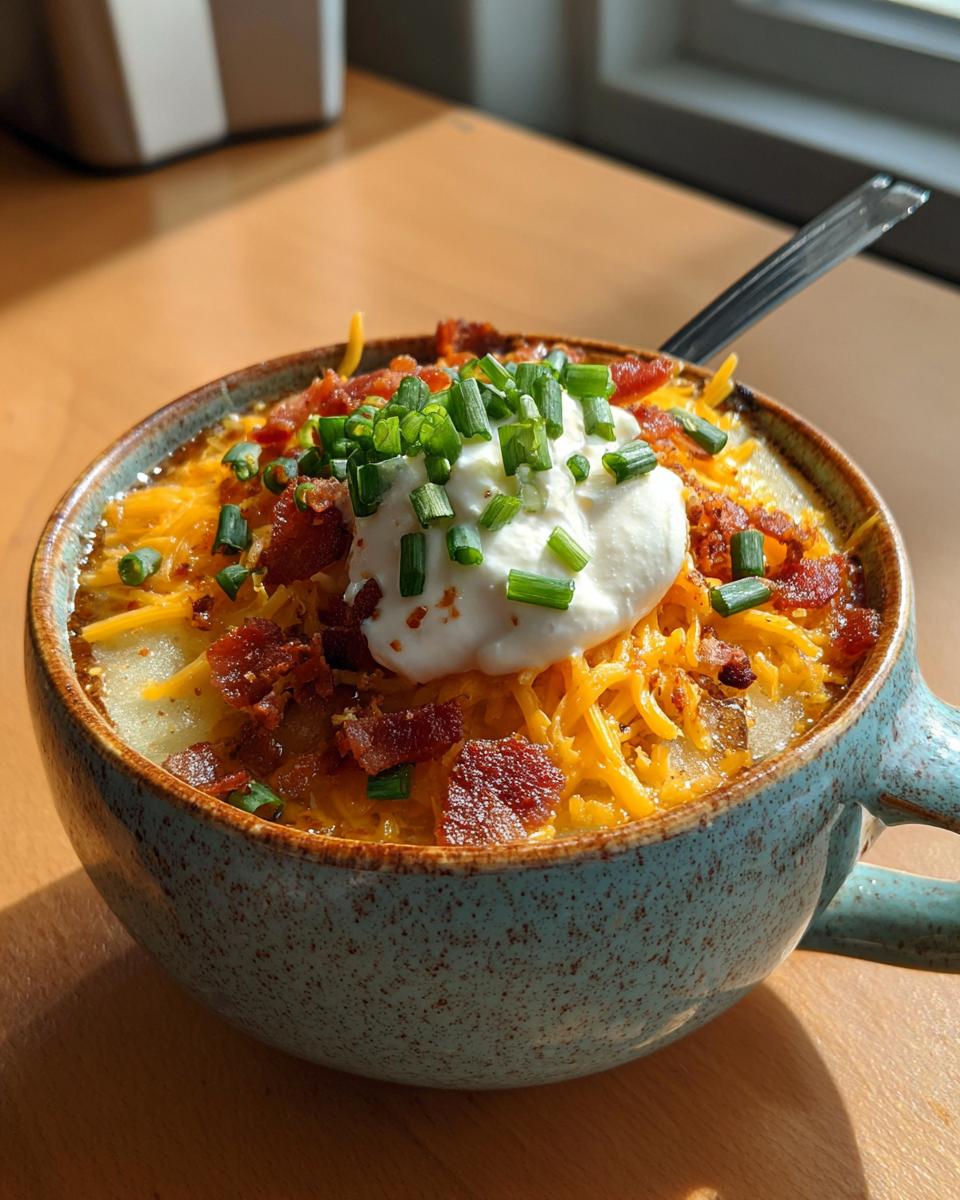 loaded baked potato soup - detail 3