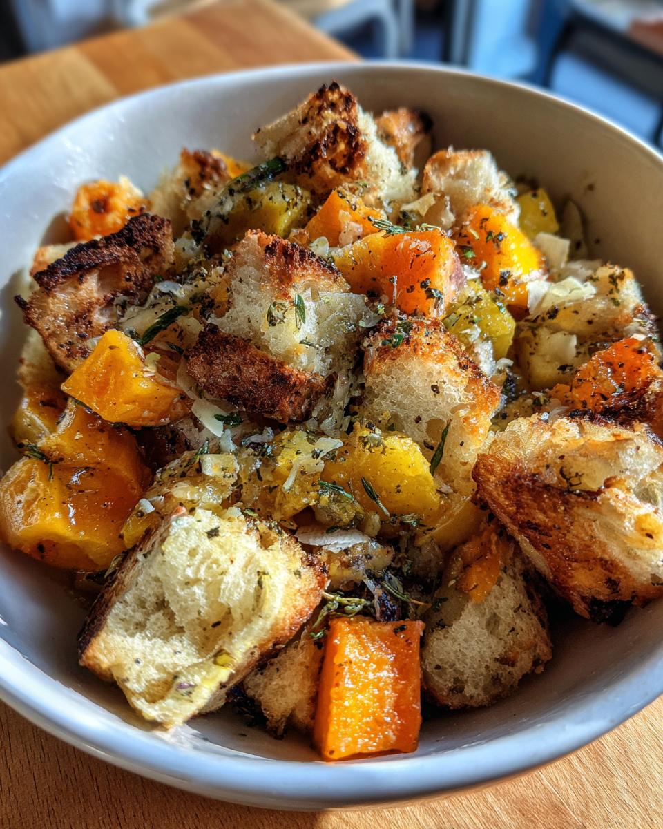 squash panzanella with bagna cauda - detail 2