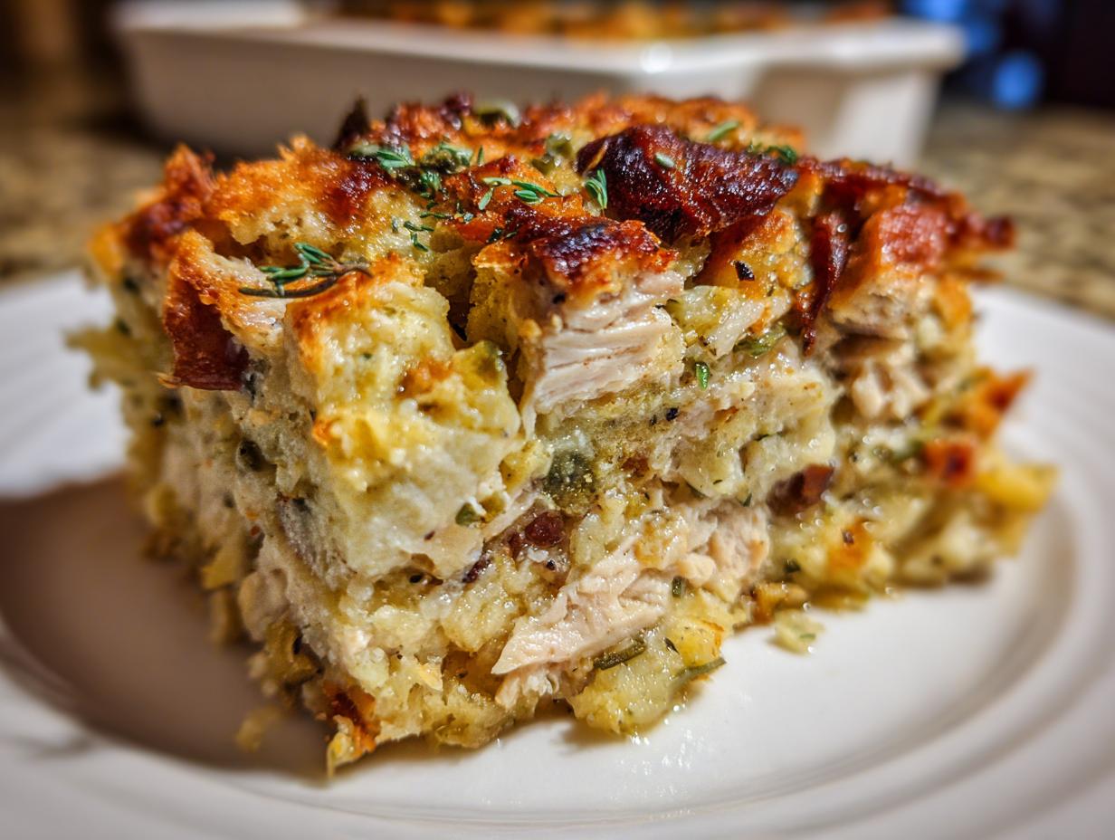Disgustingly Easy 4-Step Stuffing Chicken Casserole